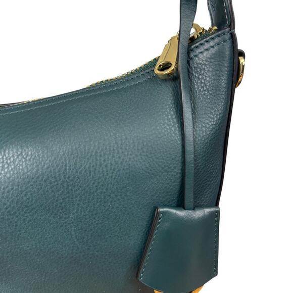 Radley London Teal Leather Hobo Shoulder Bag Purse Handbag Gold Tone Hardware - Picture 9 of 16